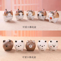 Ceramic Flower Pot Cute Cat Succulent Plant Pots Vase Simulation Cartoon Animal Pots Planters for Indoor Plants Home Decoration