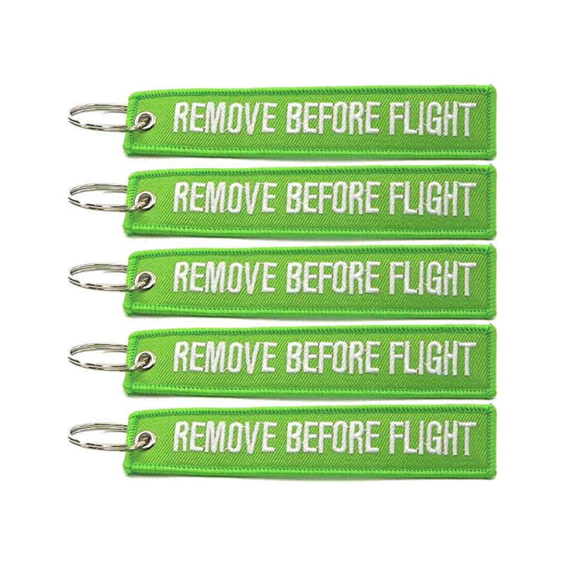 5PCS Remove Before Flight Keychain | Aviation Jet Tag Key Holder Set
