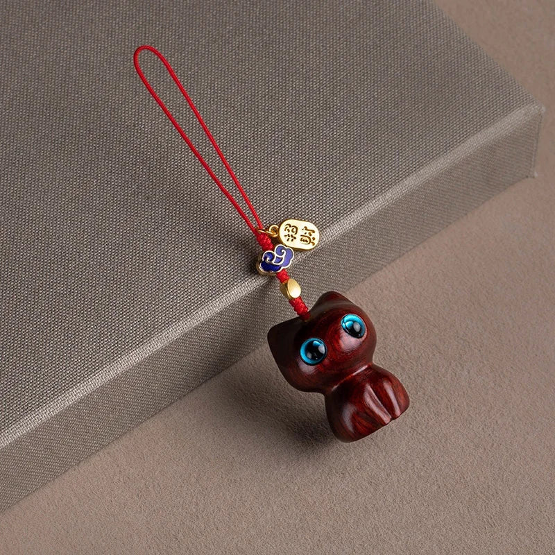 Sandalwood Scented Cat Keychain | Cute Phone Chain and Bag Pendant