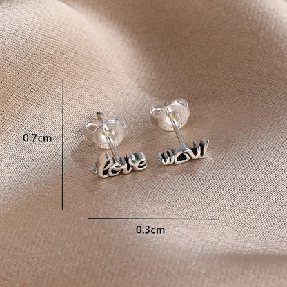 Blue Zircon Stud Earrings for Women | European Style Silver Jewelry