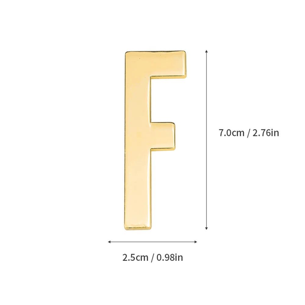 1 pièce en métal auto-adhésive Numéro de maison, lettres de l'alphabet anglais pour plaque de porte d'appartement, autocollants de numéro de boîte aux lettres de table 7*3cm