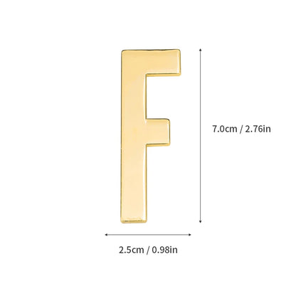 1 pièce en métal auto-adhésive Numéro de maison, lettres de l'alphabet anglais pour plaque de porte d'appartement, autocollants de numéro de boîte aux lettres de table 7*3cm