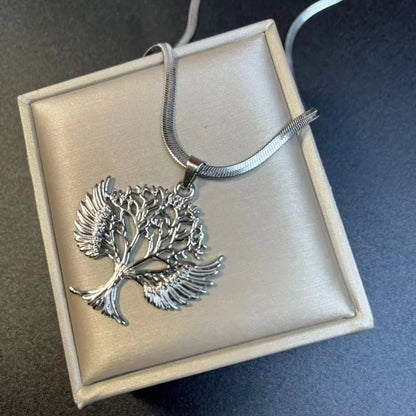 Tree of Life Pendant Necklace | Stainless Steel Family Tree Jewelry for Men and Women