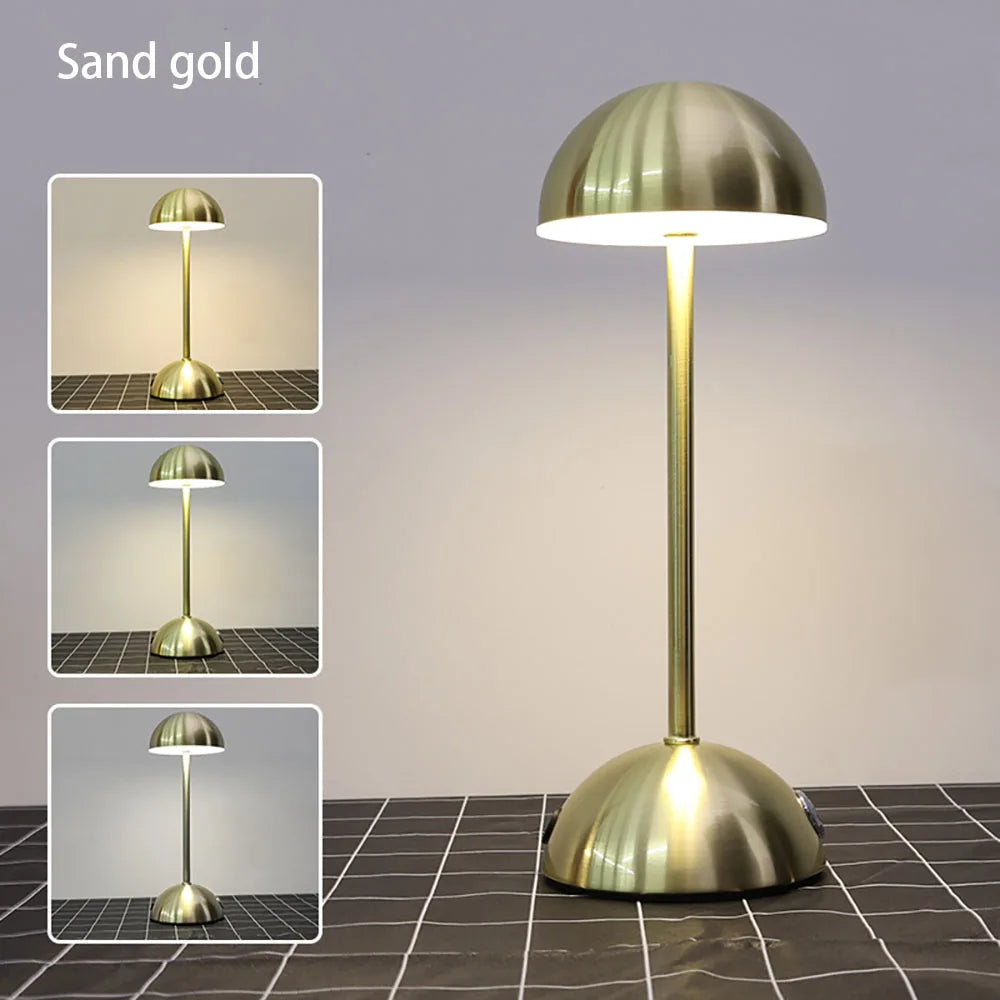LED Touch Table Lamp 3-Color USB Charging Night Light Desk Lamp for Bar Room