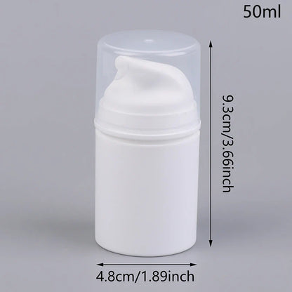 Airless Cosmetic Travel Size Vacuum Pump Bottles | Refillable Emulsion Dispenser Set