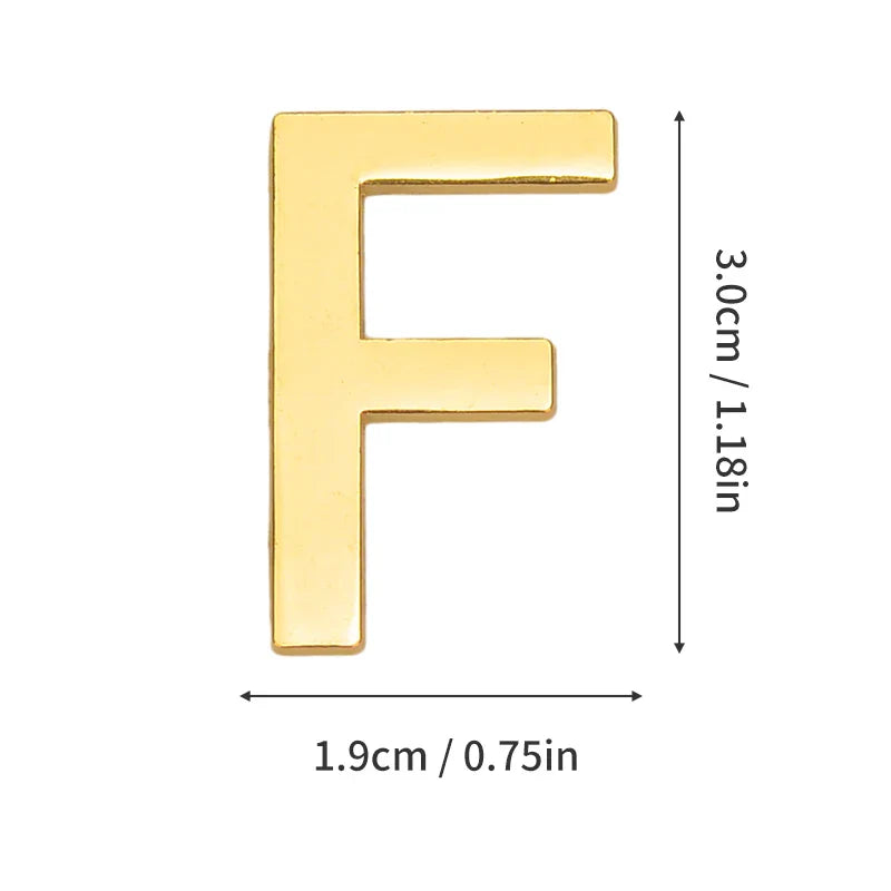 1 Pieza de metal autoadhesivo, número de casa, letras del alfabeto inglés para placa de puerta de apartamento, mesa, pegatinas de número de buzón de 3 x 2 cm
