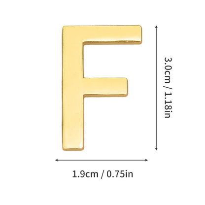1 Pieza de metal autoadhesivo, número de casa, letras del alfabeto inglés para placa de puerta de apartamento, mesa, pegatinas de número de buzón de 3 x 2 cm