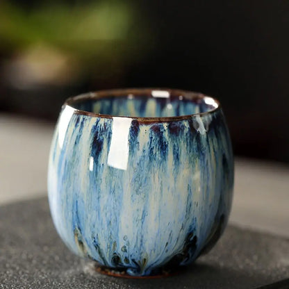 Tasse à Thé en Céramique Style Japonais, Tasse à Expresso Transformée au Four, Tasse à Thé Kung Fu en Porcelaine, Tasse à Café en Poterie, Boisson