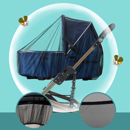 Full Face Mosquito Cover for Baby Stroller | Super Durable, Breathable, Insect Proof Dust-proof Stroller Mesh