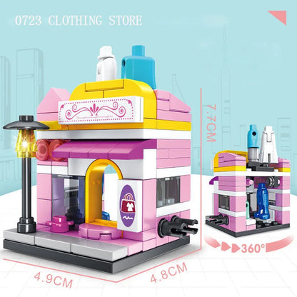 Stackable Building Blocks Toy 8 Pieces | City Street View Set for Kids
