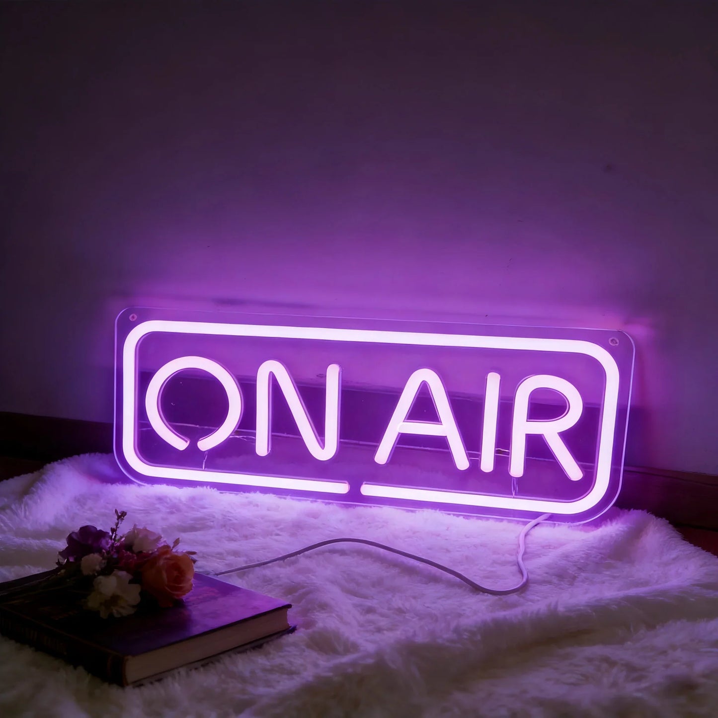 Enseigne néon ON AIR, veilleuse LED néon, alimentée par USB pour chambres, bars, magasins, clubs, garages, maisons, décorations murales d'anniversaire