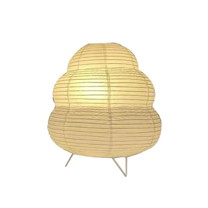 Nordic Paper Lantern Table Lamp Japanese Style Modern Living Study Room Bedroom Bedside LED Night Lighting Decor Drop Shipping