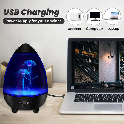 LED Jellyfish Lamp RGB Mood Light USB Night Light with Remote Aquarium Desk Decor