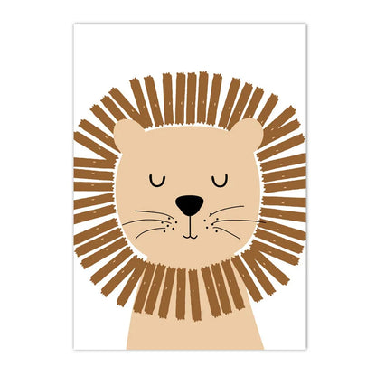HAKUNA MATATA Art Poster Baby Nursery Canvas Print Lion Animal Painting Tiger Posters Nordic Wall Pictures Kids Room Decoration