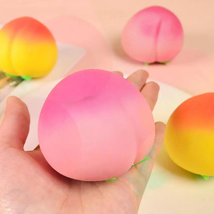 Jouet anti-stress en forme de pêche douce | Remonte lentement pour enfants et adultes
