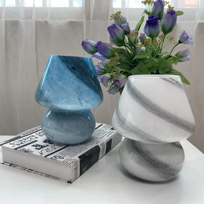 Ins Medieval Style Handmade Glass Mushroom Table Lamp Planet Bedroom Creative Bedside Earth Moon Mars Night Lamp Drop Shipping