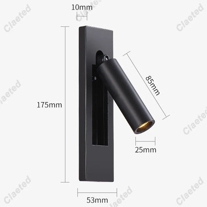 Modern Led Wall Lamp 110V 220V Led 3W Spotlight Sconce Wall Light for Beside Light Bedroom Living room Dining room Night Lights