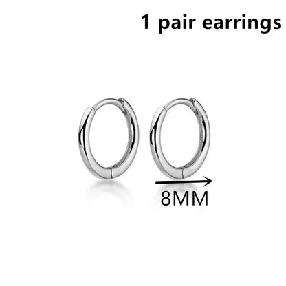 925 Sterling Silver Stud Earrings for Women | Plain Round Amethyst Earrings
