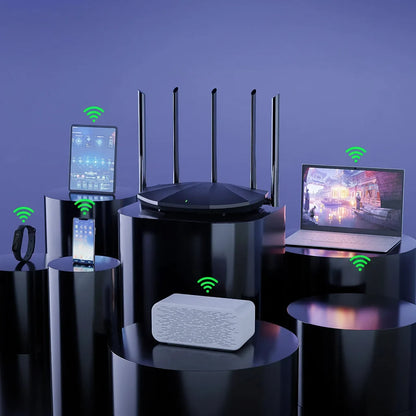 WiFi 6 AX1500 Dual Band Gigabit Router Signal Booster for Home Office