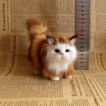 Adorables Peluches de Simulation de Chat, Douces, Modèle de Chatons en Peluche, Faux Chat, Animaux Réalistes pour Enfants Filles, Cadeau d'Anniversaire ou de Saint-Valentin