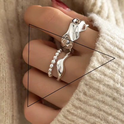 VENTFILLE 925 Sterling Silver Flower Lace Ring | Korean Fashion Adjustable CZ Ring