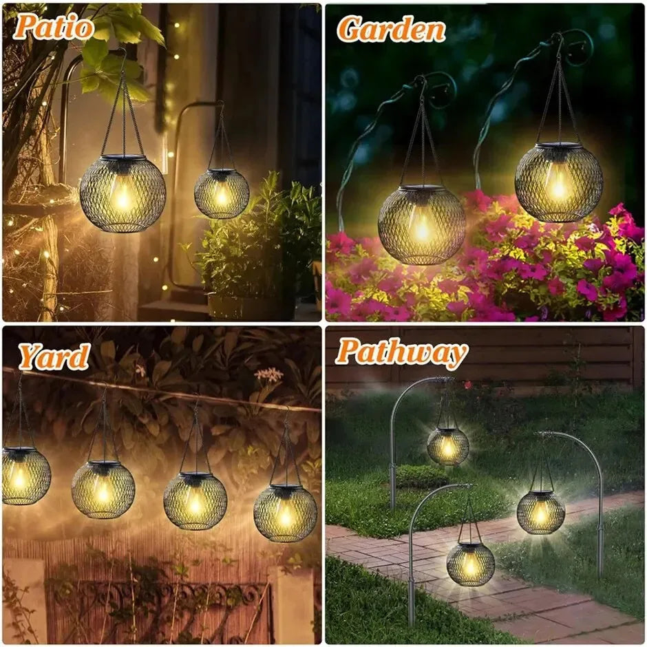 Ortiny Solar Lantern Outdoor – Waterproof Hanging Decorative Lights for Garden