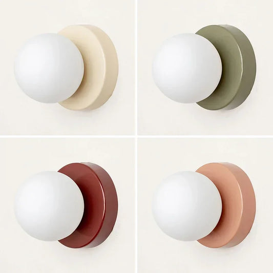 Applique murale LED scandinave Orb en verre pour chambre, couloir, escalier