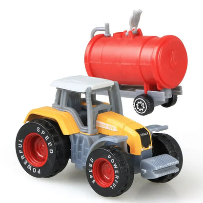 1pc Véhicule de ferme moulé sous pression Tracteur Voiture d'ingénierie Tracteur Jouets Modèle Mini Voiture Modèle de voiture d'ingénierie pour Enfants Cadeau de Noël