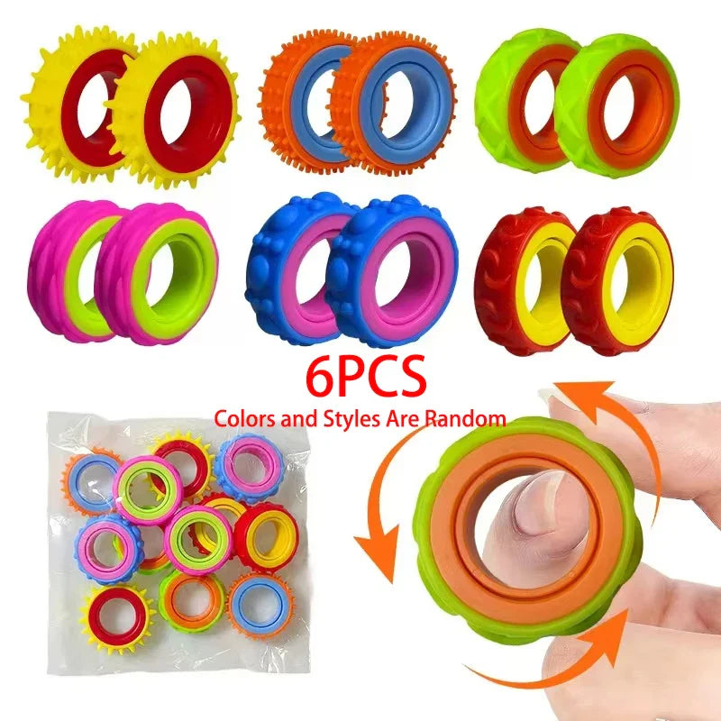 Bague Fidget Rotative | Jouet Sensoriel Anti-Stress pour Adultes et Enfants