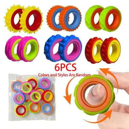Bague Fidget Rotative | Jouet Sensoriel Anti-Stress pour Adultes et Enfants