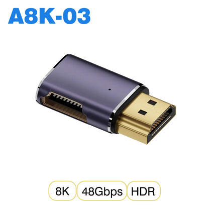 HDMI-Compatible Adapter | Mini and Micro HDMI to HDMI 2.1 Converter 48Gbps 8K60Hz 4K120Hz