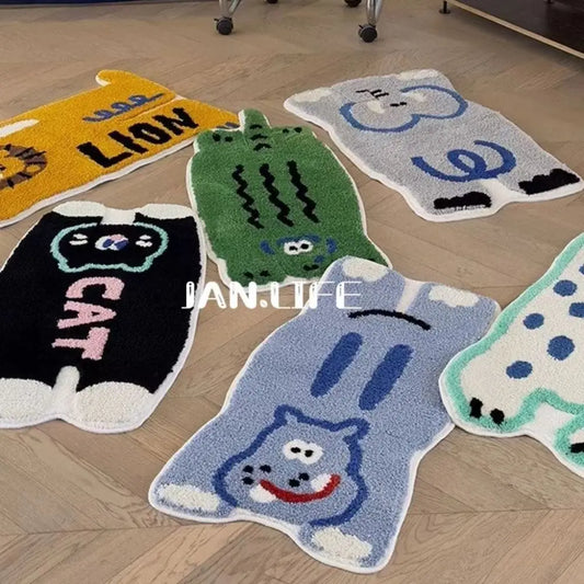 Alfombra de imitación de cachemira de animales de dibujos animados Vikama, suave y cómoda, manta para cama de dormitorio, regalo de inauguración de la casa para niños, decoración del hogar