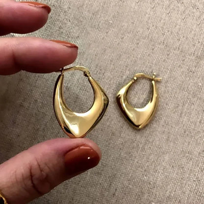 Shiny White Zircon Hoop Earrings | Simple Daily Wear for Women and Men