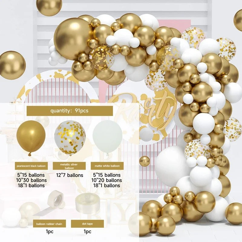 Balloon Garland Arch Kit Birthday Party Decoration Girl Birthday Foil Balloon  Baby Shower Decor Globos Wedding Party Supplies