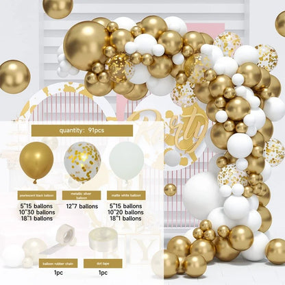 Balloon Garland Arch Kit Birthday Party Decoration Girl Birthday Foil Balloon  Baby Shower Decor Globos Wedding Party Supplies