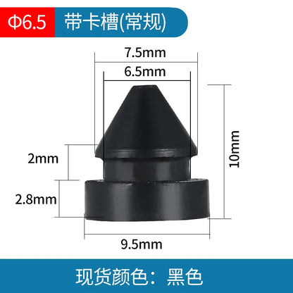 Bouchons en caoutchouc de silicone solide de 2 mm à 16 mm, couvercle de type T, joint à enclenchement, capuchons d'obturation, bouchon d'étanchéité