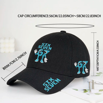Retro '67 Cartoon Print Baseball Cap | Adjustable Unisex Streetwear