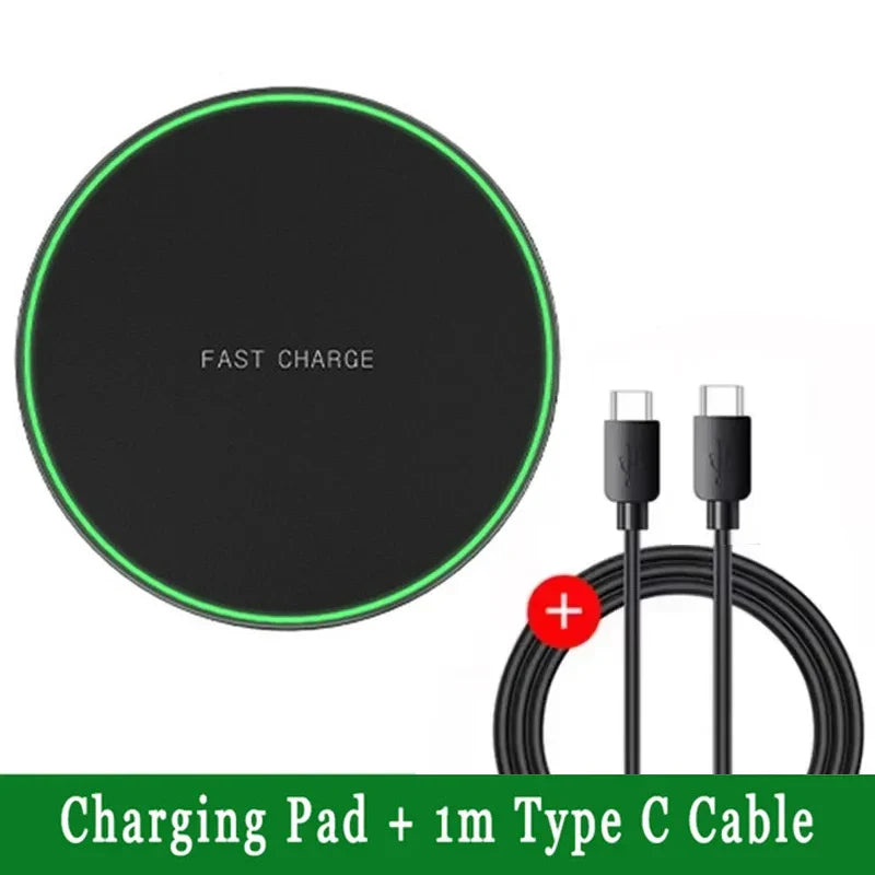 Wireless Charger Pad Stand | Fast 30W Qi Charger for iPhone Samsung Xiaomi