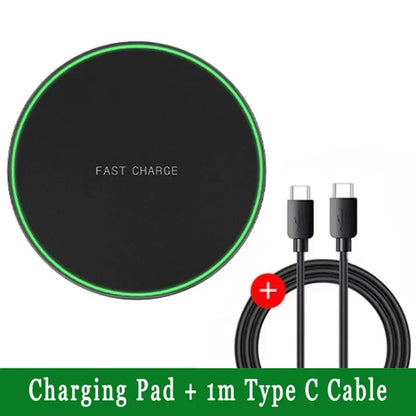 Wireless Charger Pad Stand | Fast 30W Qi Charger for iPhone Samsung Xiaomi