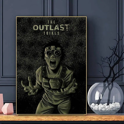 JUEGO The Outlast T-Trials Póster HD Arte Adhesivo de Pared Impermeable Decoración para el Hogar Sala de Estar Bar