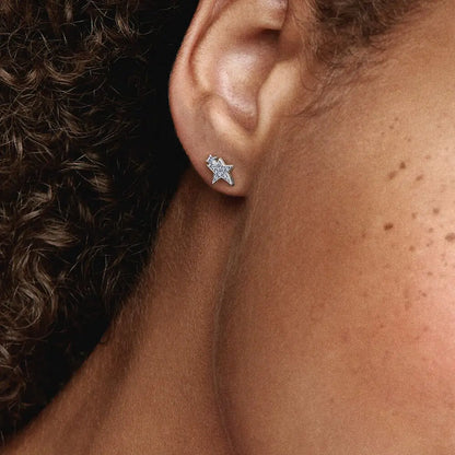 Double Hoop Family Tree Crown Earrings | 925 Sterling Silver Studs