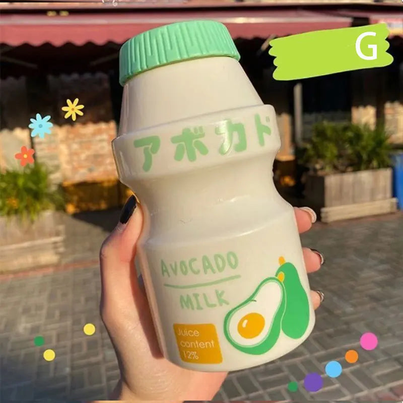 480ml Kawaii Plastic Water Bottle for Girls | Cute Reusable Drinkware