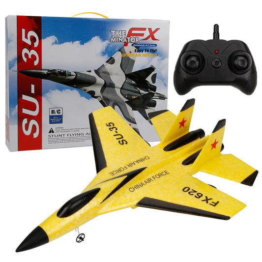 Avion RC Enfant 2.4GHz Avion de Chasse Planeur Télécommandé