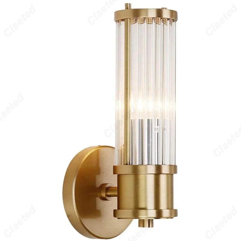 Lampe murale LED moderne créative et simple en cristal européen pour salon, bureau, chambre à coucher, chevet, éclairage décoratif