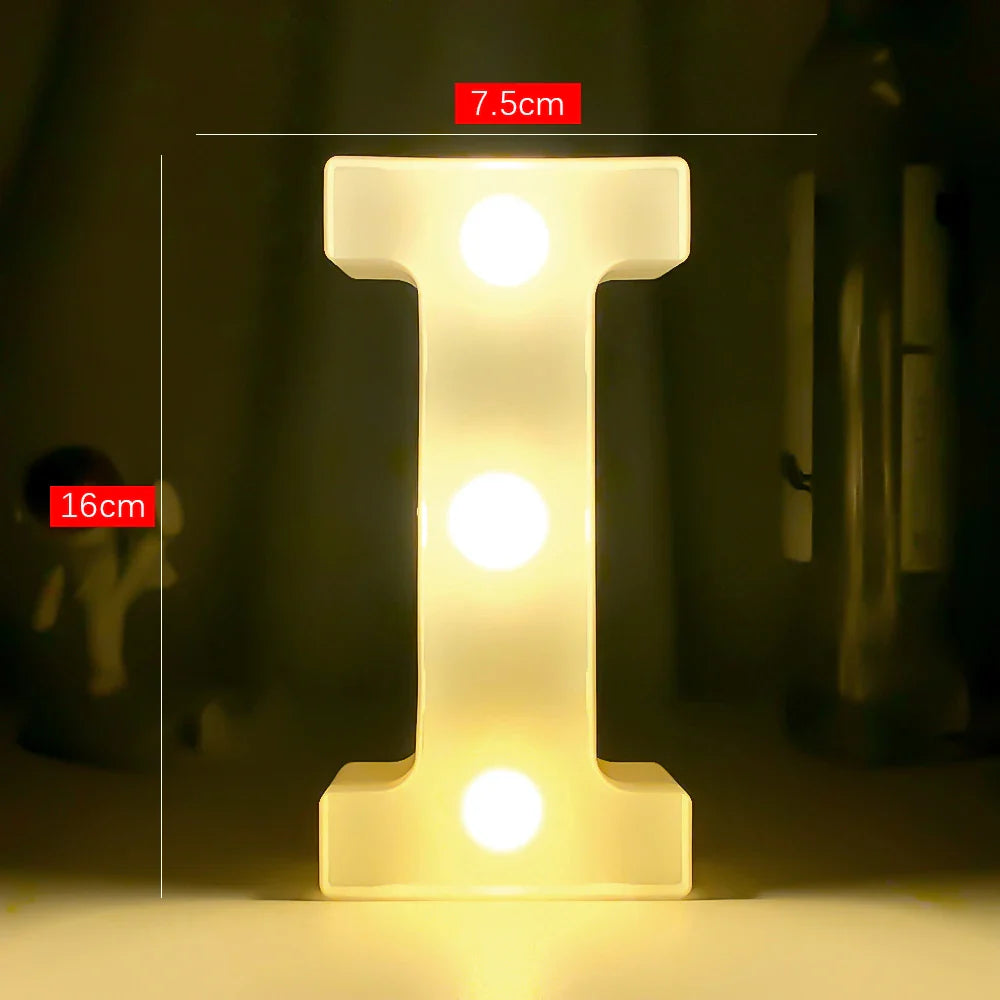 Creative Luminous Letter Night Light | Battery-Powered LED Decor for Parties
