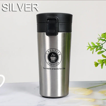 Mug isotherme 0,5L double paroi en acier inoxydable 304 Tasse à café Bouteille d'eau thermos sous vide Thé Café Anti-fuite Mug isotherme