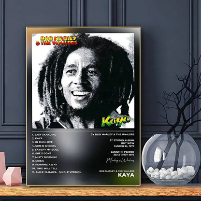 Singer Bob Marley Poster HD Art Sticky Wall Waterproof Home Living Room Bar Decoration