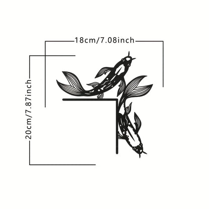 Black Metal Marine Animal Door Frame Decor - Turtle, Dolphin, Octopus, Seahorse & Starfish Patterns, Nautical Coastal Wall Art