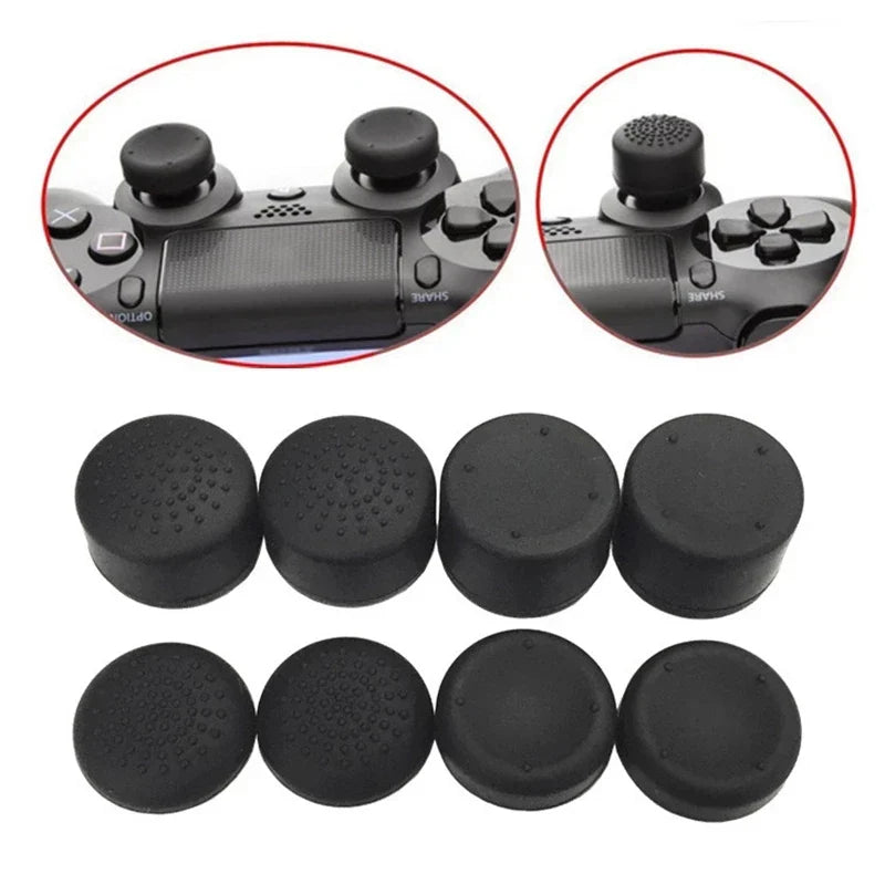 8-Piece Universal Silicone Thumbstick Grips | Anti-Slip Thumb Caps for PS4, PS5, Switch, Xbox Controllers