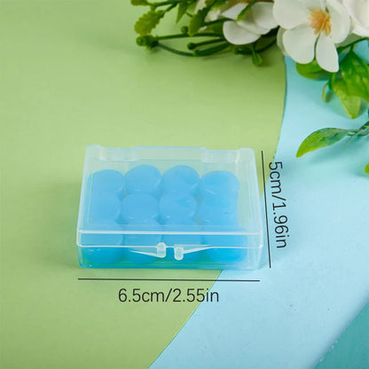 12Pcs Silicone Sleeping Ear Plugs | Moldable Noise Reduction Earplugs for Sleep and Snoring